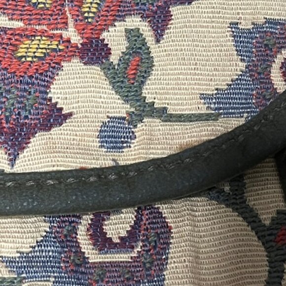 FOSSIL Vintage-Styled Embroidered Fabric Saddle Shoulder Bag 14"x11" - Picture 16 of 16